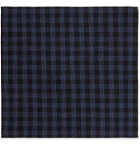 Oliver Spencer - Checked Cotton Pocket Square - Blue