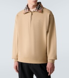 Burberry Burberry Check cotton jersey half-zip sweatshirt
