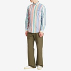 Polo Ralph Lauren Men's Button Down Stripe Oxford Shirt in Navy/Red Multi