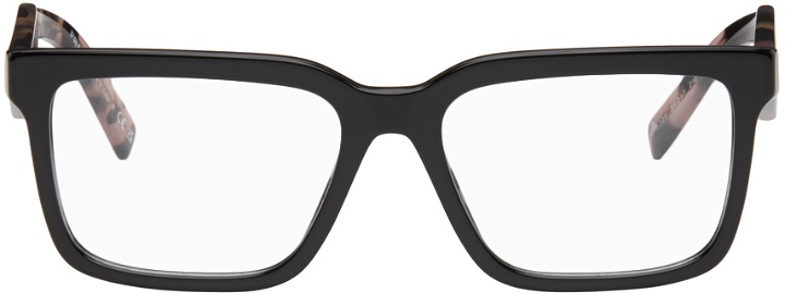 Photo: Prada Eyewear Black Rectangular Glasses