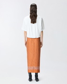 Pinko Bandana Print Sarong Midi Skirt Burnt/White
