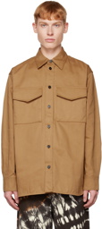 Jil Sander Tan Buttoned Denim Shirt