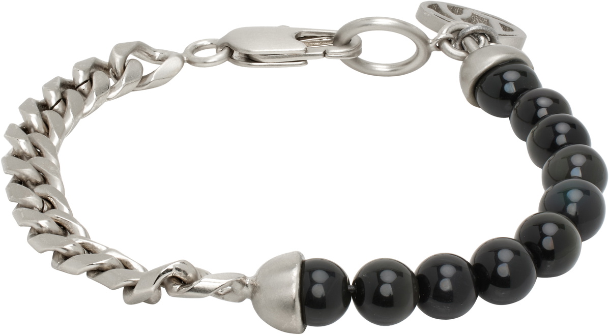 SOSHIOTSUKI Black & Silver Half Juzu Bracelet