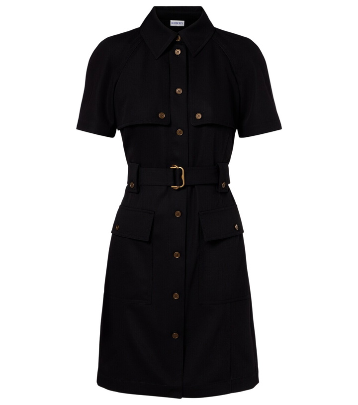 Photo: Burberry Belted wool shirt dress