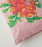 Lisa Corti Camelia Magenta rectangular cotton cushion