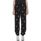 MISBHV Black Monogram Embroidered Lounge Pants