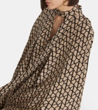 Valentino Toile Iconographe printed silk kaftan dress