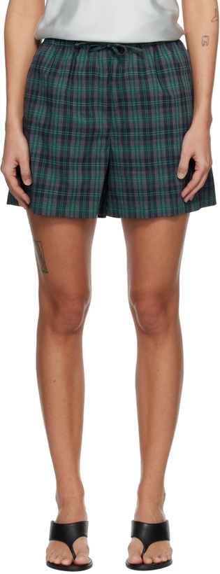 Photo: Róhe Gren & Navy Check Boxer Shorts