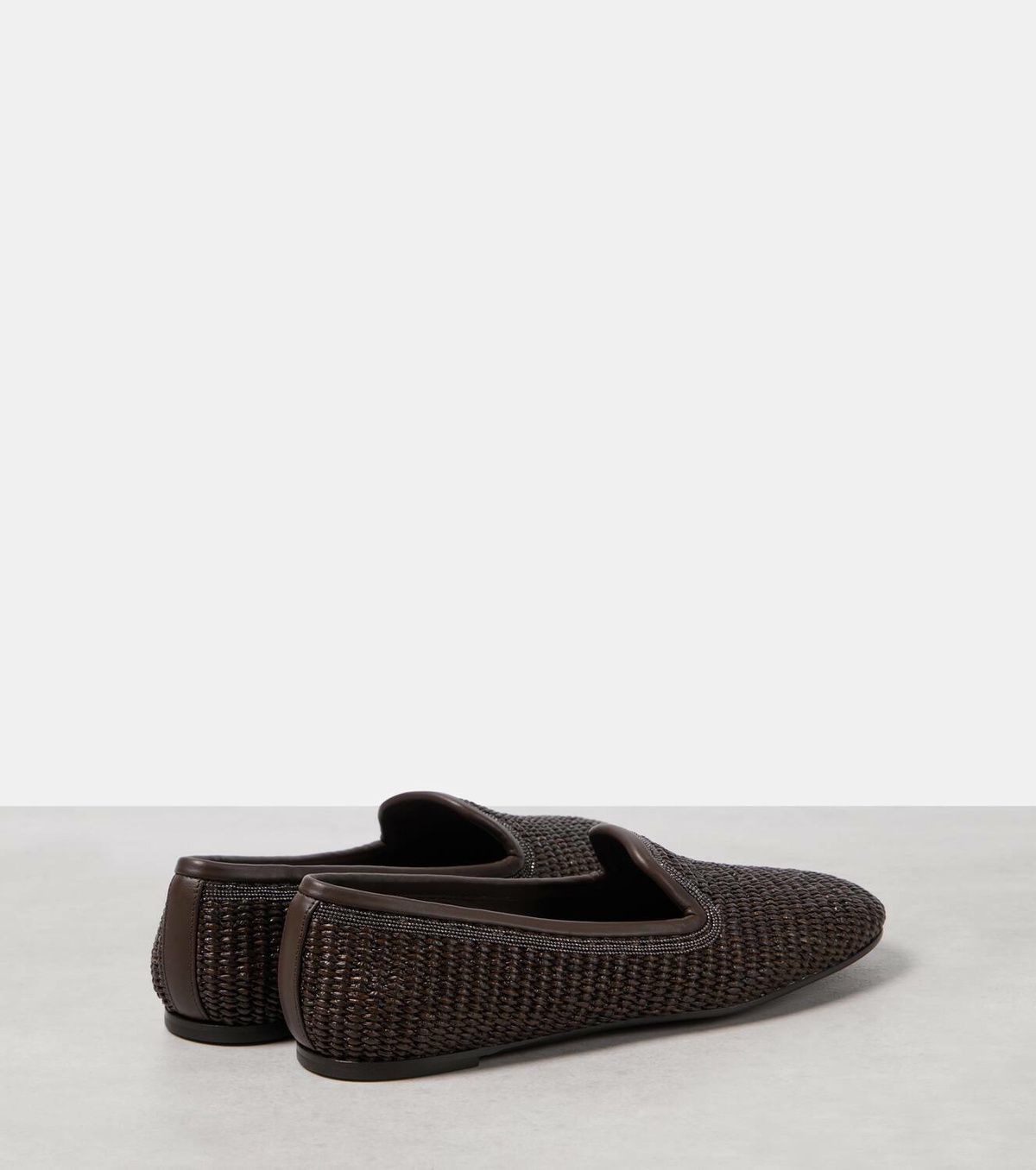 Brunello Cucinelli Raffia slippers