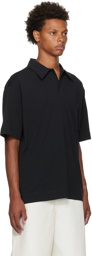 Dries Van Noten Black Heler Polo