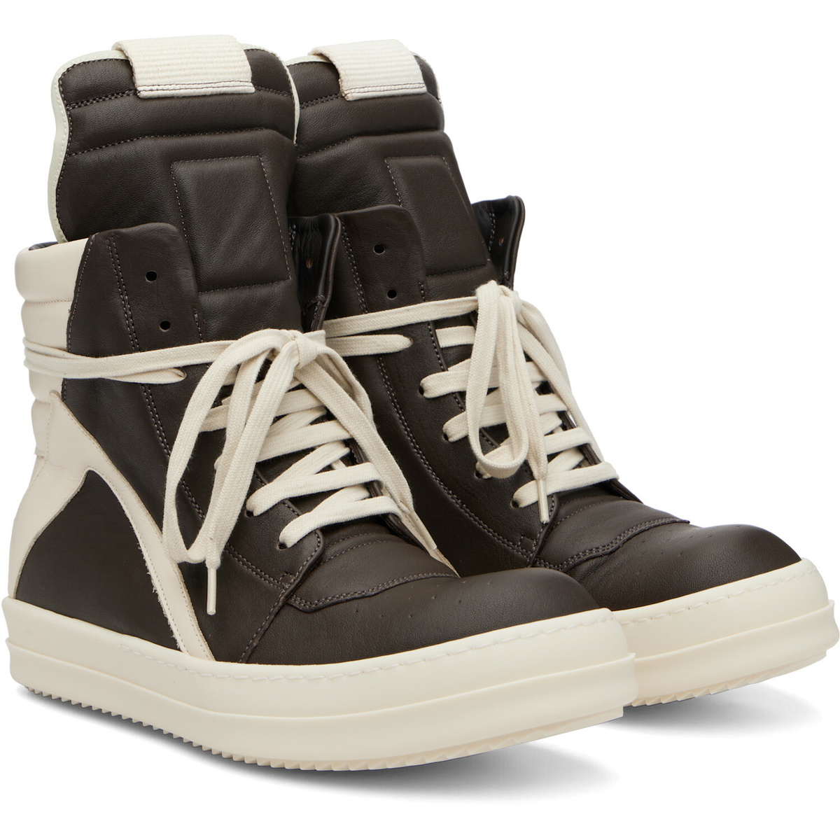 Rick Owens Gray Tower Jumbolaced Geobasket Sneakers