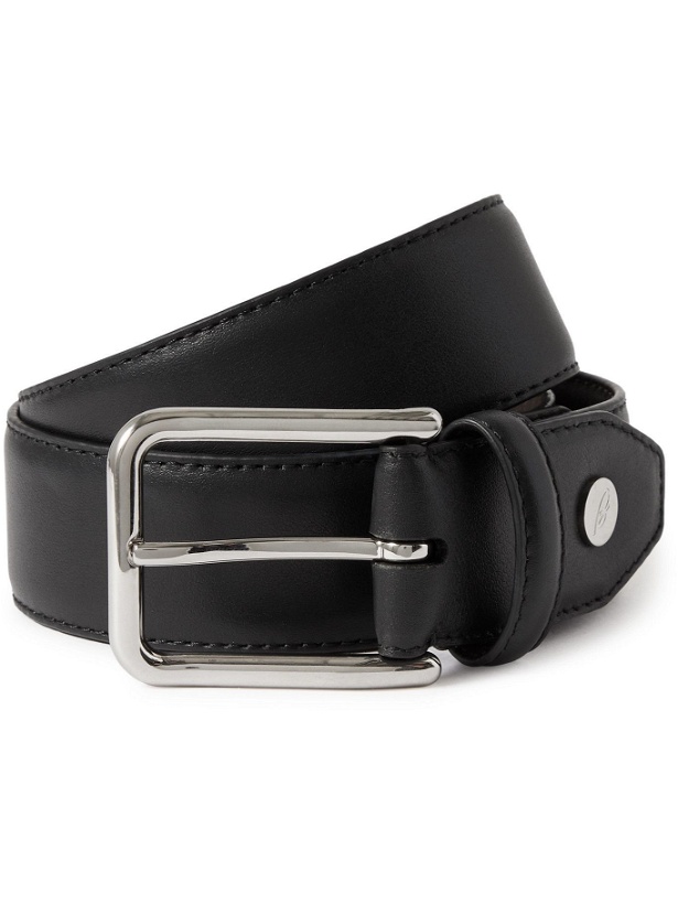 Photo: BRIONI - 3.5cm Reversible Leather Belt - Black