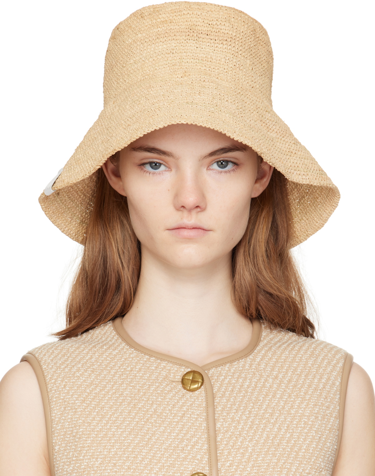 rag & bone Beige Jade Rollable Beach Hat