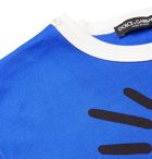 Dolce & Gabbana - Slim-Fit Logo-Print Cotton-Jersey T-Shirt - Blue