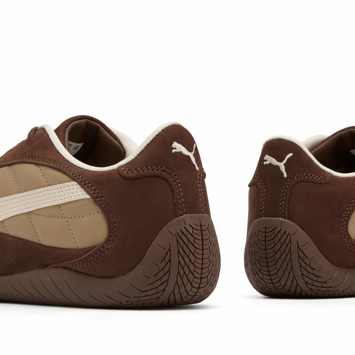 Puma Speedcat Plus Quilted Sneaker in Espresso Brown/Warm White