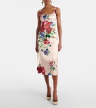 Dolce&Gabbana Floral satin midi dress