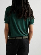 John Smedley - Payton Slim-Fit Wool and Cotton-Blend Polo Shirt - Green