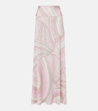 Pucci Iride satin jersey maxi skirt