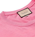 Gucci - Logo-Print Cotton-Jersey T-Shirt - Men - Pink