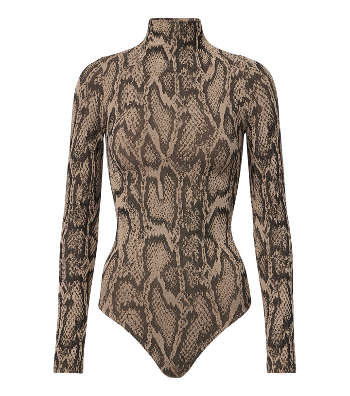 Photo: Wolford Snake-print jacquard bodysuit