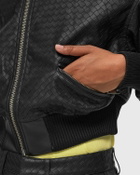 ROTATE Birger Christensen Cropped Braided Jacket Black Womens Bomber Jacket