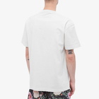 Palm Angels Men's Burning Logo T-Shirt in Off White/Black