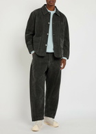 Ymc Construction Panelled Denim Jacket Dark Grey