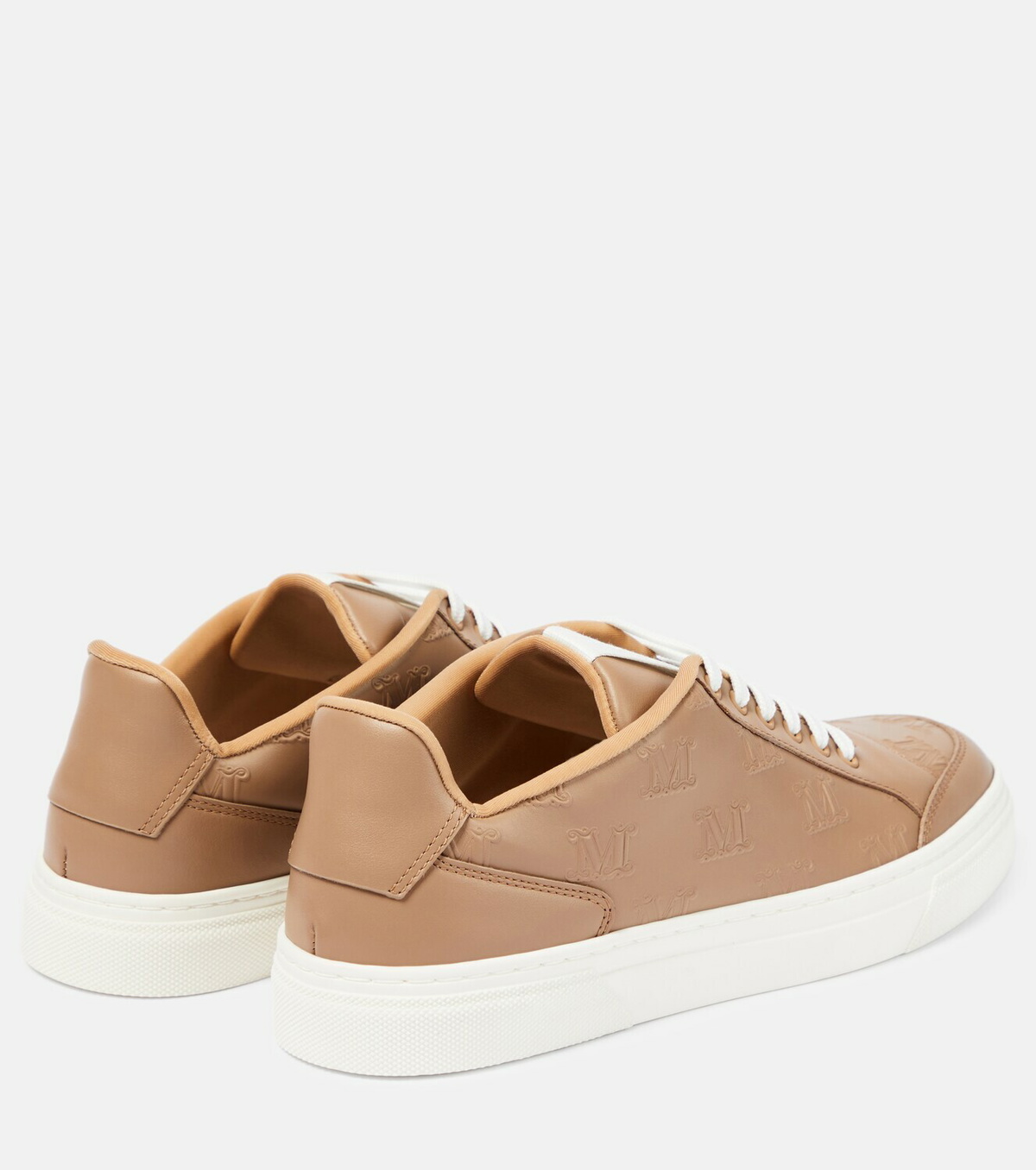 Max Mara Damier leather sneakers