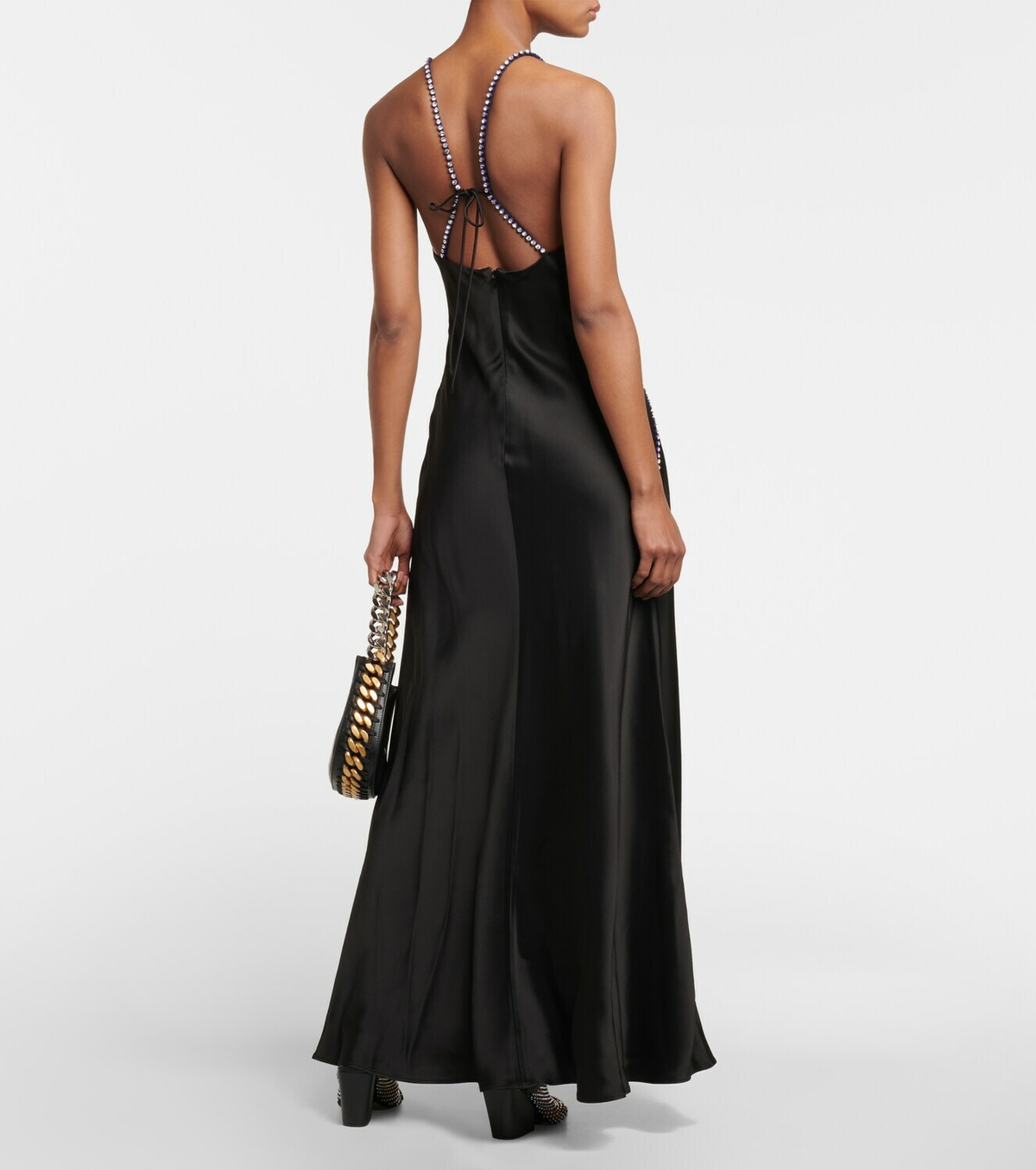 Stella McCartney - Crystal-embellished satin gown Stella McCartney