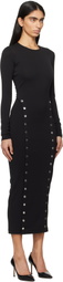 Fleur du Mal Black Undo Me Midi Dress