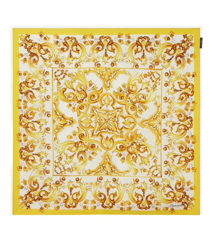 Photo: Dolce&Gabbana Majolica silk twill scarf