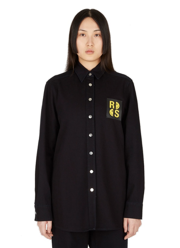 Photo: Smiley Logo Patch Shirt in Black