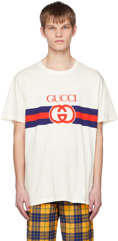 Photo: Gucci White Interlocking G T-Shirt