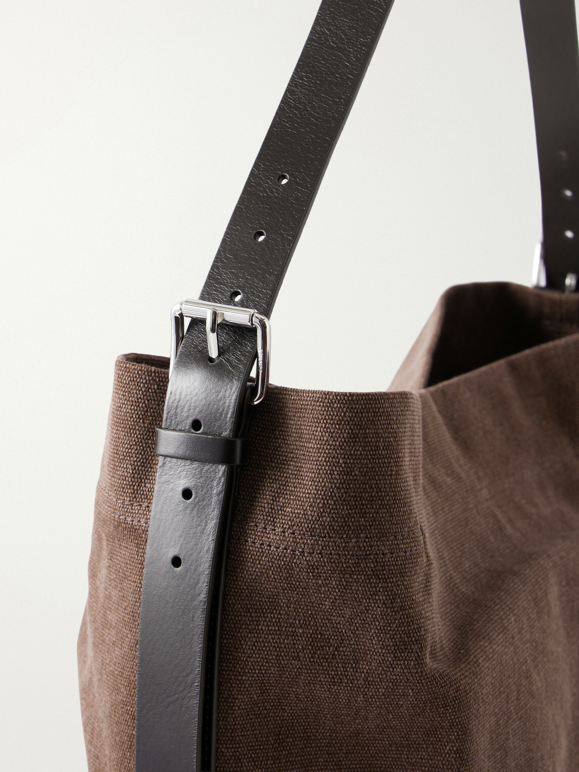 LEMAIRE - Leather-Trimmed Canvas Tote Bag