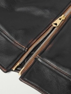 Paul Smith - Leather Blouson Jacket - Brown