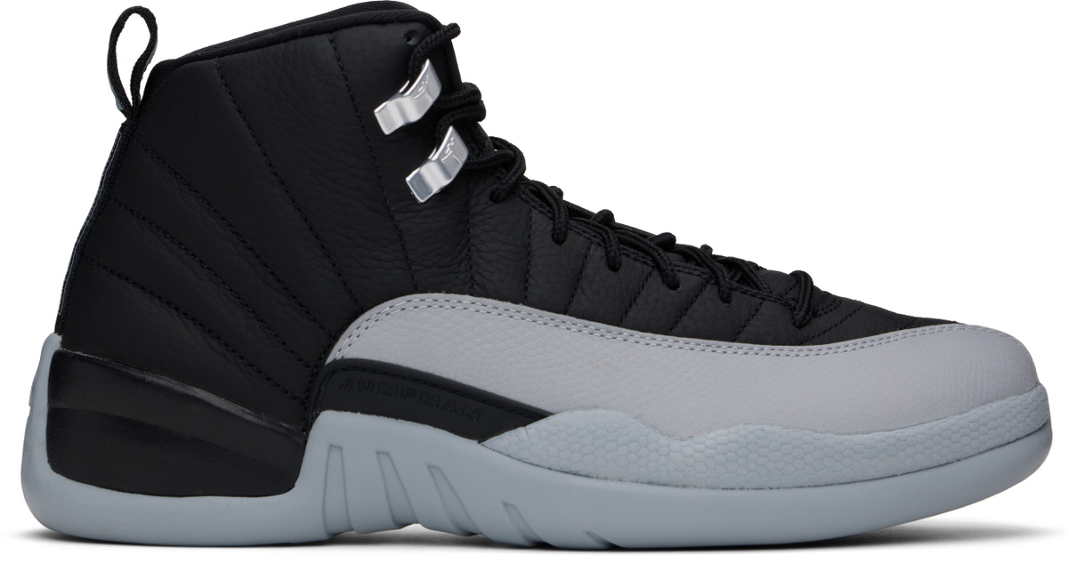 Nike Jordan Black & Gray Air Jordan 12 Retro Sneakers