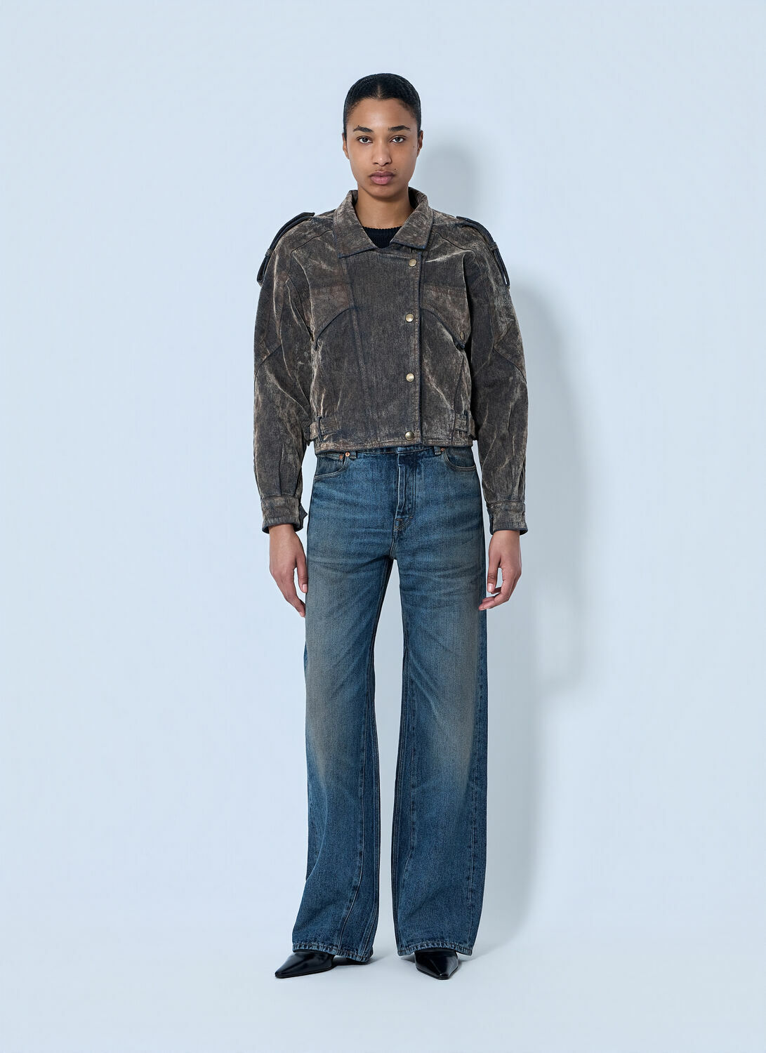 Vaquera Flocked Denim Jacket