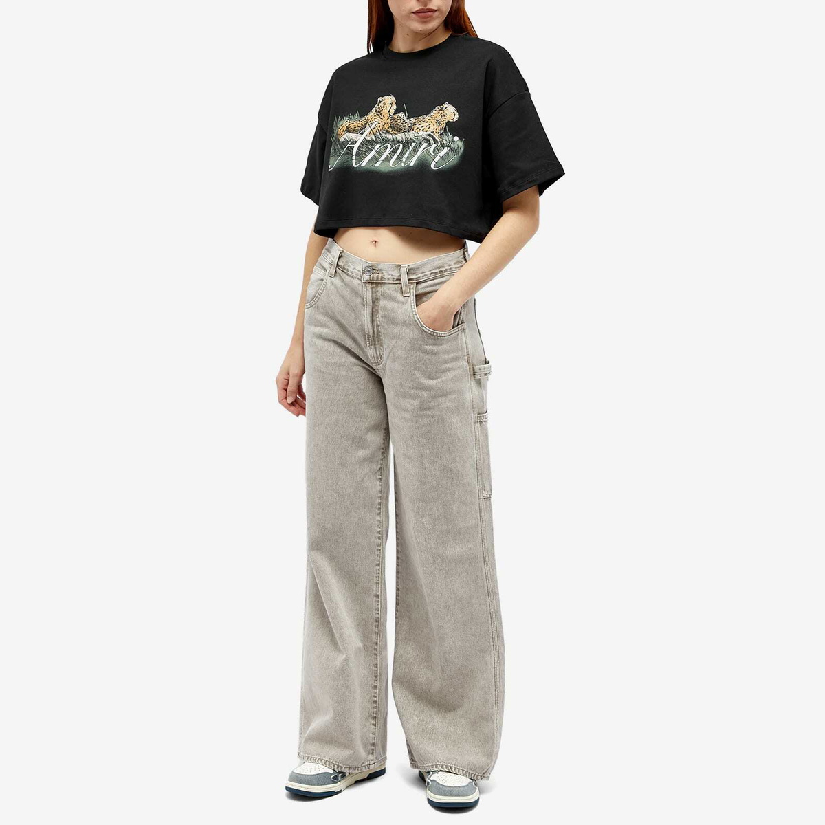 楽天市場】アミリ AMIRI サイズ:XS CHEETAH CROPPED TEE