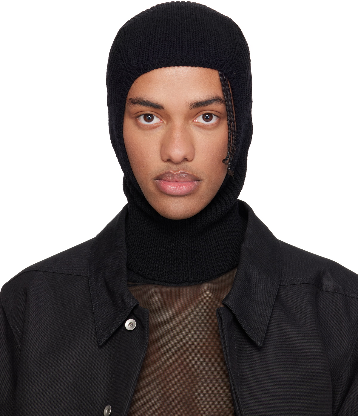 Rick Owens Moncler + Rick Owens Gray Knit Skull Balaclava Rick Owens