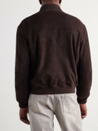 Altea - Suede Blouson Jacket - Brown
