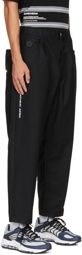 AAPE by A Bathing Ape Black Embroidered Trousers