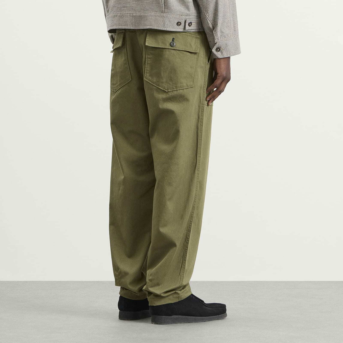 Universal Works Men's Twill Fatigue Pant in Light Olive