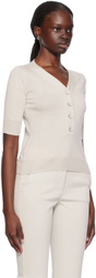 Max Mara Leisure Off-White V-Neck Sweater