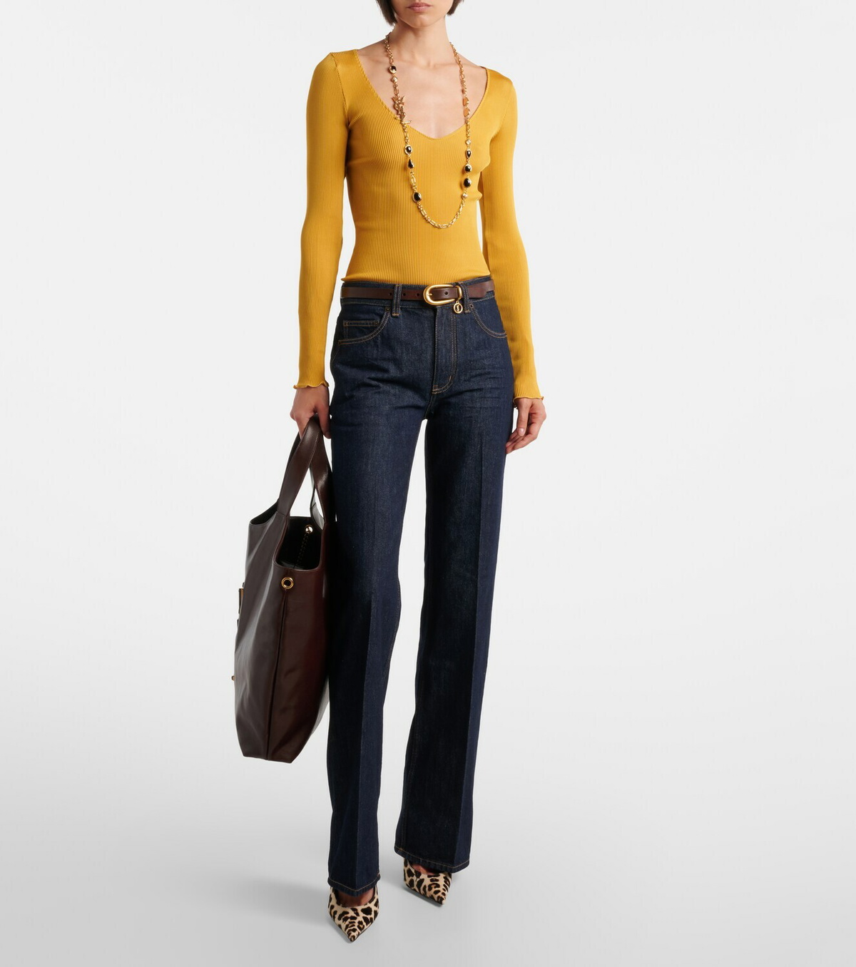 Saint Laurent Icare leather shopper