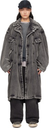 Maison MIHARA YASUHIRO Gray Puffer Corduroy Coat
