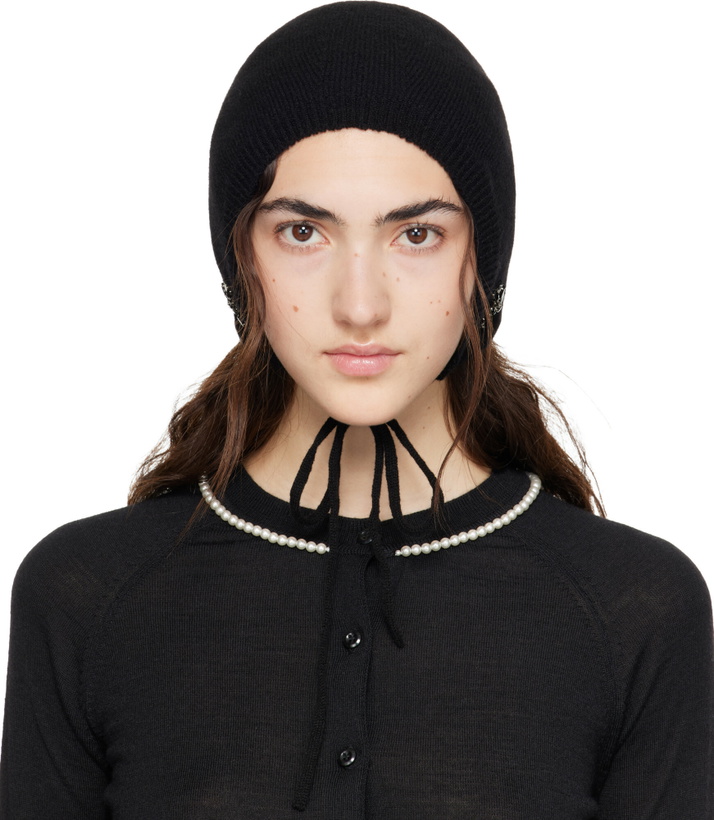 Photo: Simone Rocha Black Cashmere Bonnet