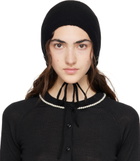 Simone Rocha Black Cashmere Bonnet