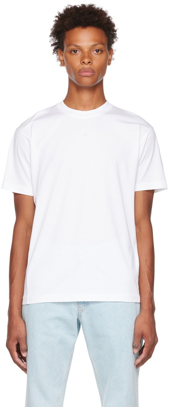 Photo: Stone Island White Embroidered T-Shirt