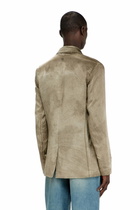 Diesel Blazer in wrinkled satin - Jackets Mens in Brown