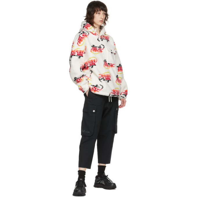 Li-Ning White Print Fleece Hoodie